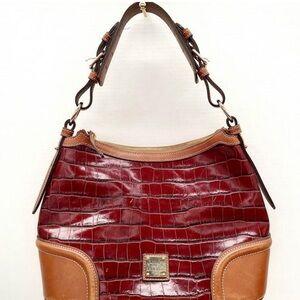 Dooney & Bourke Croc Embossed Leather shoulder bag